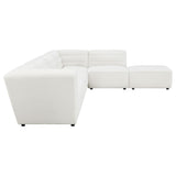 Sunny 6-piece Upholstered Modular Sectional Sofa Ivory Sherpa | Ivory | 551621-SET