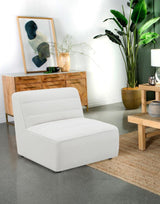Sunny Upholstered Armless Chair Ivory Sherpa | King | Ivory | 551621