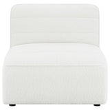 Sunny Upholstered Armless Chair Ivory Sherpa | King | Ivory | 551621