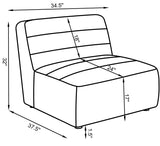 Sunny Upholstered Armless Chair Ivory Sherpa | King | Ivory | 551621