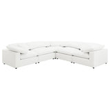 Raleigh 5-piece Boucle Upholstered Modular Sectional Ivory | King | Ivory | 551751-SETB