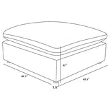Raleigh 6-piece Boucle Upholstered Modular Sectional Ivory | Ivory | 551751-SET