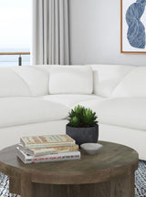 Raleigh Boucle Upholstered Corner Chair Ivory | Full | Ivory | 551752