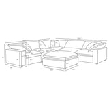 Raleigh 6-piece Boucle Upholstered Modular Sectional Grey | Grey | 551754-SETA