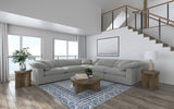 Raleigh 5-piece Boucle Upholstered Modular Sectional Grey | King | Grey | 551754-SETB