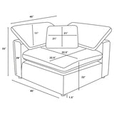 Raleigh 5-piece Boucle Upholstered Modular Sectional Grey | King | Grey | 551754-SETB