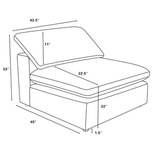 Raleigh 6-piece Boucle Upholstered Modular Sectional Grey