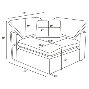 Raleigh 6-piece Boucle Upholstered Modular Sectional Grey