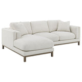 Geneva Boucle Upholstered Sectional Chaise Sofa Sand | Full | Beige | Sand | 551777