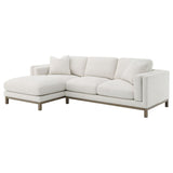 Geneva Boucle Upholstered Sectional Chaise Sofa Sand | Full | Beige | Sand | 551777