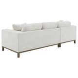 Geneva Boucle Upholstered Sectional Chaise Sofa Sand | Full | Beige | Sand | 551777