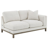 Geneva Boucle Upholstered Sectional Chaise Sofa Sand | Full | Beige | Sand | 551777