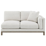Geneva Boucle Upholstered Sectional Chaise Sofa Sand | Full | Beige | Sand | 551777