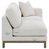 Geneva Boucle Upholstered Sectional Chaise Sofa Sand | Full | Beige | Sand | 551777