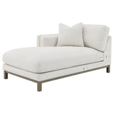 Geneva Boucle Upholstered Sectional Chaise Sofa Sand | Full | Beige | Sand | 551777
