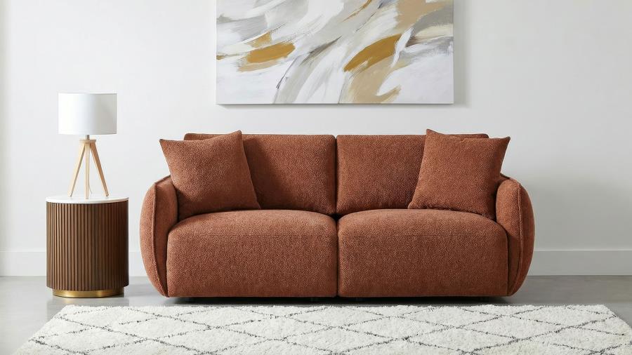 Elysia Fabric Upholstered Modular Lounge Loveseat Coral | Orange | Coral | 551891-LOVE