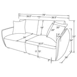 Elysia Fabric Upholstered Modular Lounge Loveseat Coral | Orange | Coral | 551891-LOVE