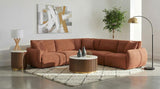 Elysia 5-piece Fabric Upholstered Modular Sectional Sofa Coral | Orange | Coral | 551891-SETA