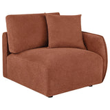 Elysia 5-piece Fabric Upholstered Modular Sectional Sofa Coral | Orange | Coral | 551891-SETA