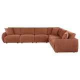 Elysia 6-piece Fabric Upholstered Modular Sectional Sofa Coral | Orange | Coral | 551891-SET