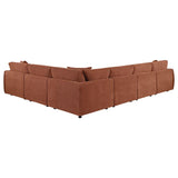 Elysia 6-piece Fabric Upholstered Modular Sectional Sofa Coral | Orange | Coral | 551891-SET