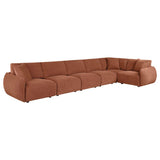 Elysia 6-piece Fabric Upholstered Modular Sectional Sofa Coral | Orange | Coral | 551891-SET