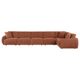 Elysia 6-piece Fabric Upholstered Modular Sectional Sofa Coral | Orange | Coral | 551891-SET