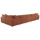 Elysia 6-piece Fabric Upholstered Modular Sectional Sofa Coral | Orange | Coral | 551891-SET