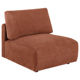 Elysia 6-piece Fabric Upholstered Modular Sectional Sofa Coral | Orange | Coral | 551891-SET