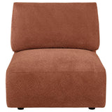 Elysia Fabric Upholstered Modular Armless Chair Coral | Red | Coral | 551891