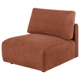 Elysia Fabric Upholstered Modular Armless Chair Coral | Red | Coral | 551891
