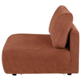 Elysia Fabric Upholstered Modular Armless Chair Coral | Red | Coral | 551891