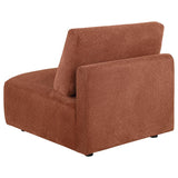 Elysia Fabric Upholstered Modular Armless Chair Coral | Red | Coral | 551891