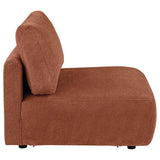 Elysia Fabric Upholstered Modular Armless Chair Coral | Red | Coral | 551891