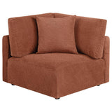 Elysia Fabric Upholstered Modular Corner Chair Coral | Orange | Coral | 551892