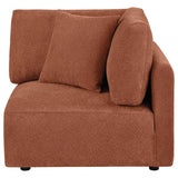 Elysia Fabric Upholstered Modular Corner Chair Coral | Orange | Coral | 551892