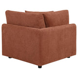 Elysia Fabric Upholstered Modular Corner Chair Coral | Orange | Coral | 551892