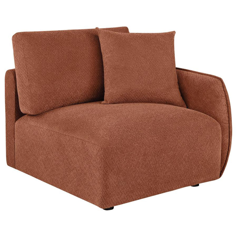 Elysia Chenille Upholstered Modular RAF Chair Coral