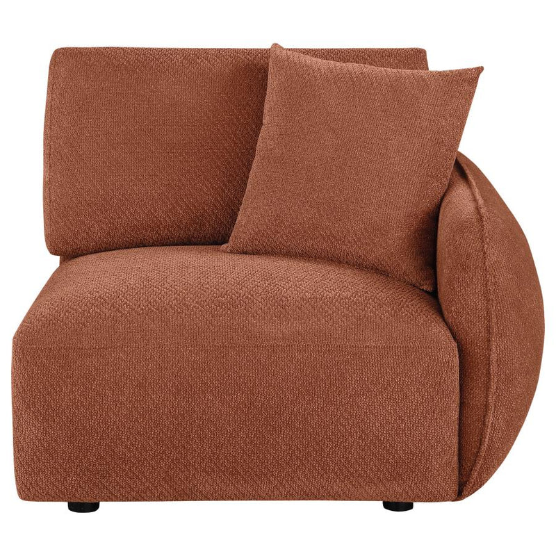 Elysia Chenille Upholstered Modular RAF Chair Coral