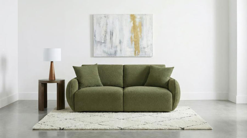 Elysia Chenille Upholstered Modular Lounge Loveseat Green