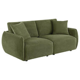 Elysia Fabric Upholstered Modular Lounge Loveseat Green | Green | 551895-LOVE