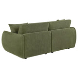 Elysia Fabric Upholstered Modular Lounge Loveseat Green | Green | 551895-LOVE