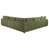 Elysia 5-piece Fabric Upholstered Modular Sectional Sofa Green | Green | 551895-SETA