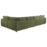 Elysia 5-piece Fabric Upholstered Modular Sectional Sofa Green | Green | 551895-SETA