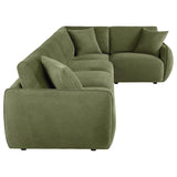 Elysia 5-piece Fabric Upholstered Modular Sectional Sofa Green | Green | 551895-SETA