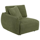Elysia 5-piece Fabric Upholstered Modular Sectional Sofa Green | Green | 551895-SETA