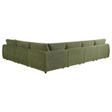 Elysia 6-piece Fabric Upholstered Modular Sectional Sofa Green | Green | 551895-SET
