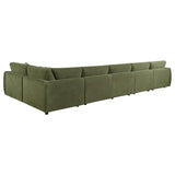 Elysia 6-piece Fabric Upholstered Modular Sectional Sofa Green | Green | 551895-SET