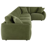 Elysia 6-piece Fabric Upholstered Modular Sectional Sofa Green | Green | 551895-SET