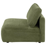 Elysia Fabric Upholstered Modular Armless Chair Green | Green | 551895